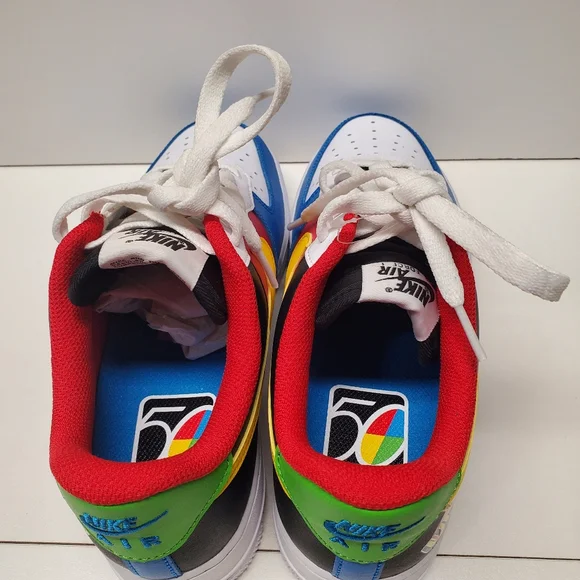 Nike Air Force1 '07 QS Shoes "UNO" White Black Red Blue Yellow - Picture 4 of 7